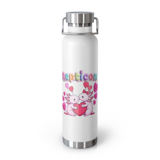 Repticon 22oz Vacuum Insulated Bottle w/ Valentine Axolotls