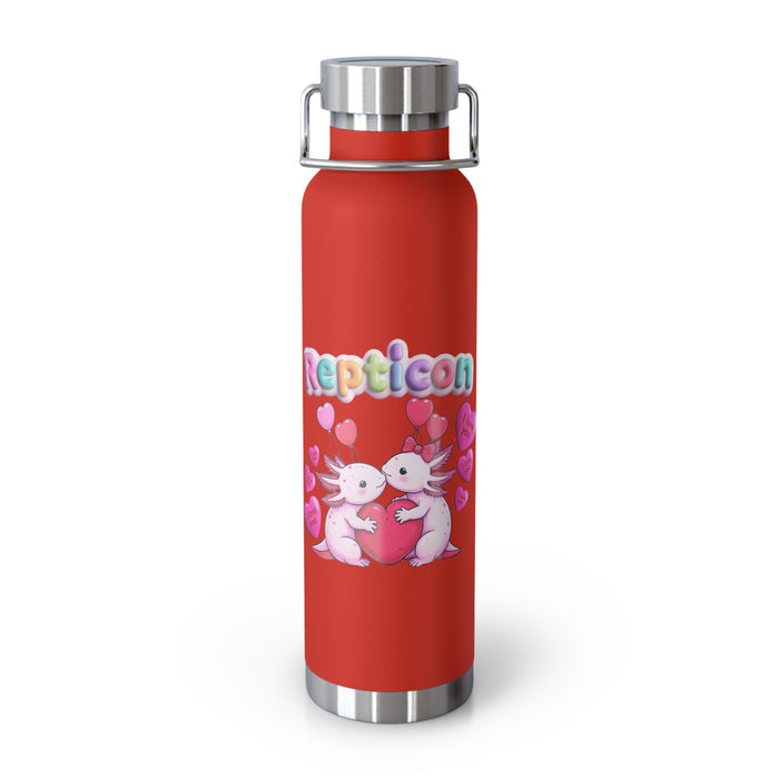 Repticon 22oz Vacuum Insulated Bottle w/ Valentine Axolotls