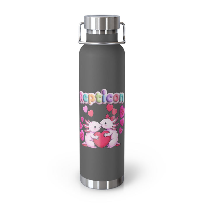Repticon 22oz Vacuum Insulated Bottle w/ Valentine Axolotls