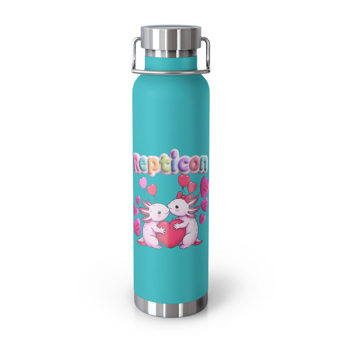 Repticon 22oz Vacuum Insulated Bottle w/ Valentine Axolotls