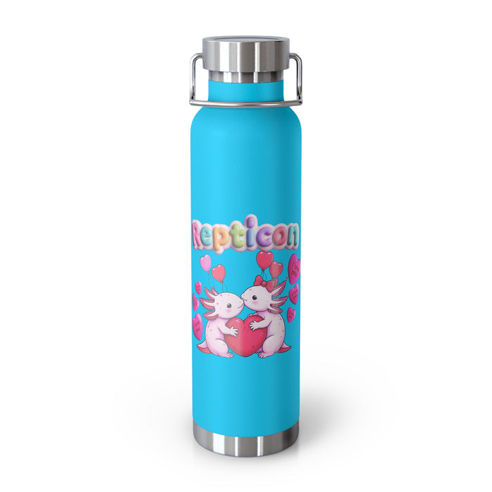 Repticon 22oz Vacuum Insulated Bottle w/ Valentine Axolotls