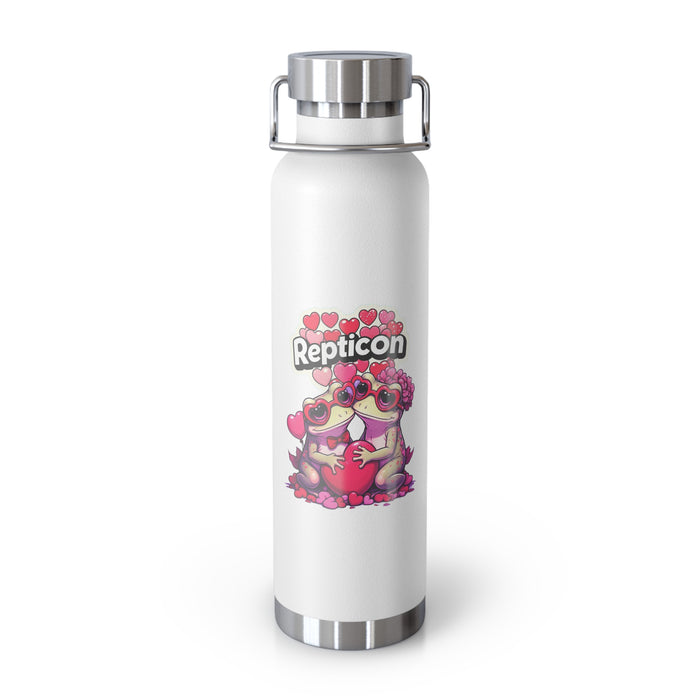 Repticon Copper Vacuum Insulated Bottle, 22oz w/ Valentine Toads