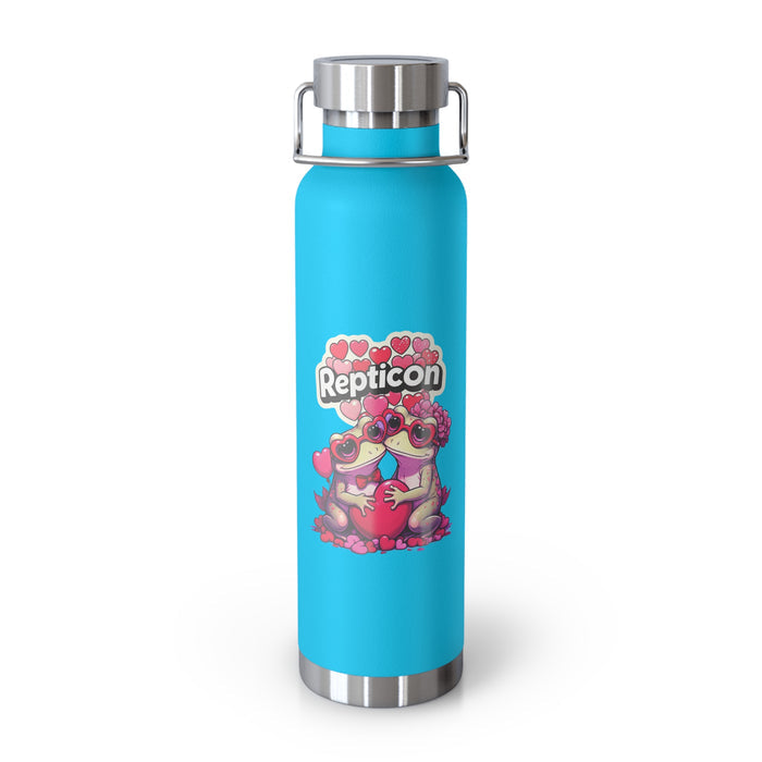 Repticon Copper Vacuum Insulated Bottle, 22oz w/ Valentine Toads
