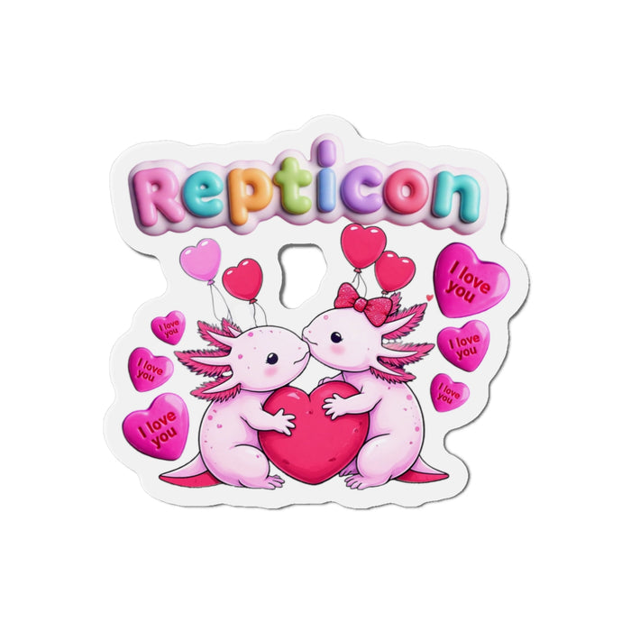 Repticon Die-Cut Magnets w/ Valentine Axolotls