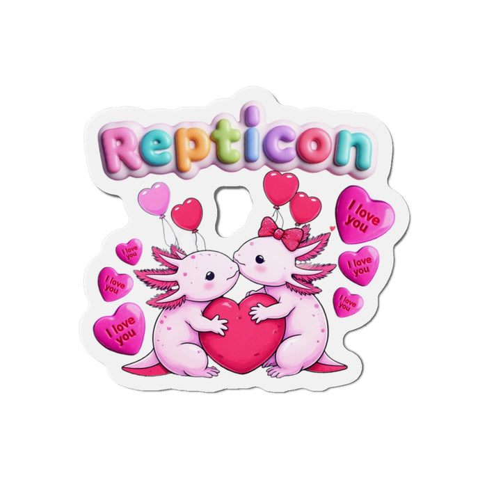 Repticon Die-Cut Magnets w/ Valentine Axolotls