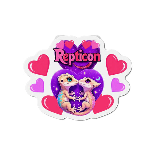 Repticon Die-Cut Magnets w/ Valentine Crested Geckos