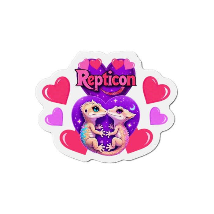 Repticon Die-Cut Magnets w/ Valentine Crested Geckos