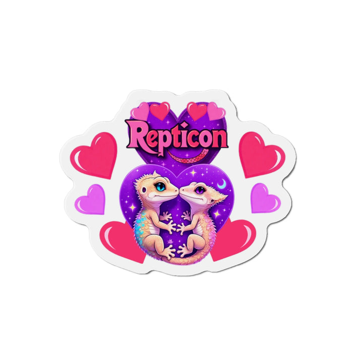 Repticon Die-Cut Magnets w/ Valentine Crested Geckos