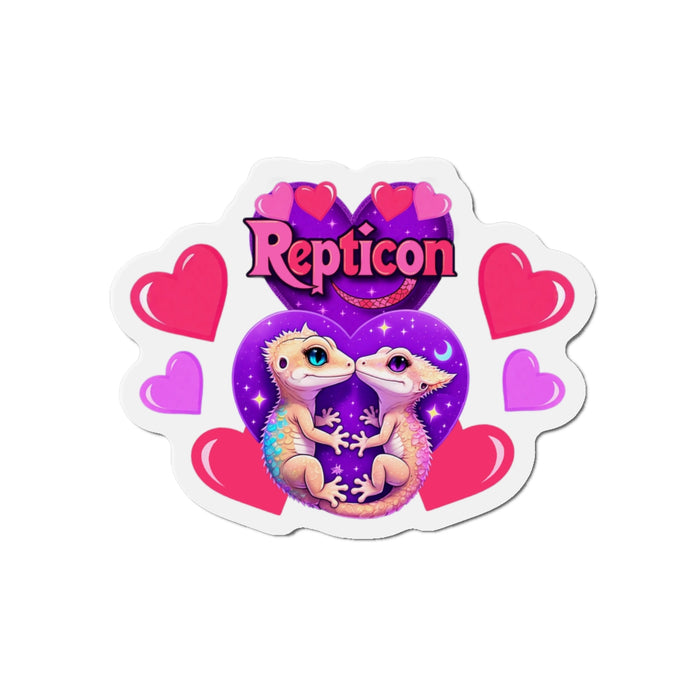 Repticon Die-Cut Magnets w/ Valentine Crested Geckos