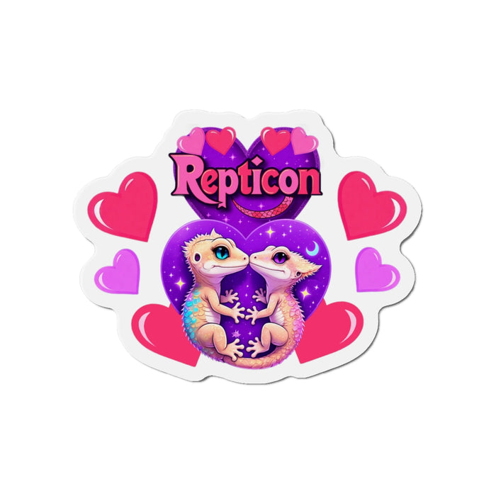 Repticon Die-Cut Magnets w/ Valentine Crested Geckos