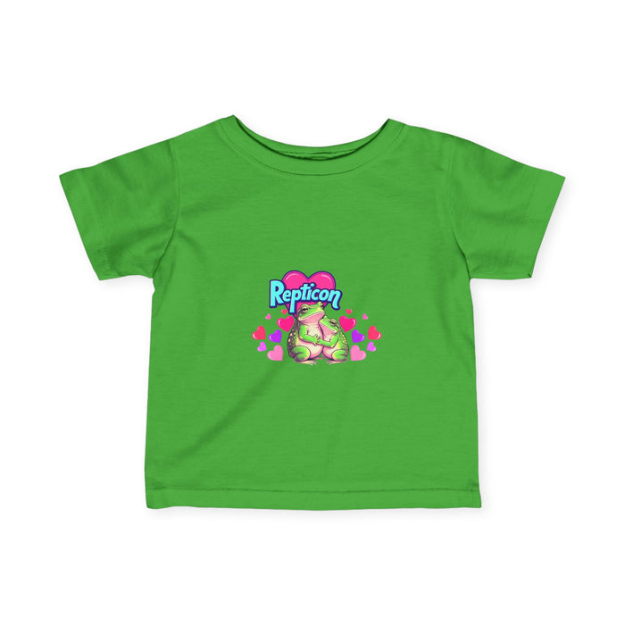 Repticon Infant Fine Jersey Tee w/ Valentine Frogs