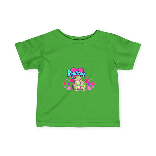 Repticon Infant Fine Jersey Tee w/ Valentine Frogs