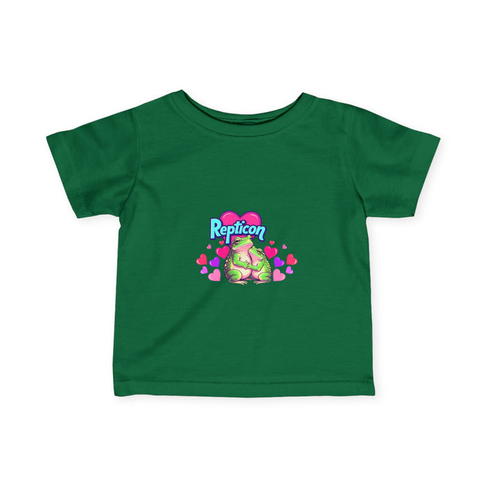 Repticon Infant Fine Jersey Tee w/ Valentine Frogs