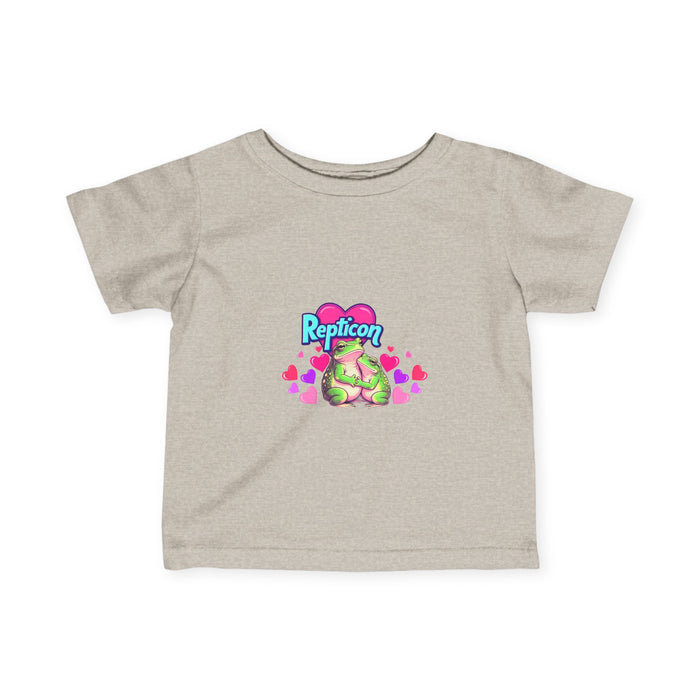 Repticon Infant Fine Jersey Tee w/ Valentine Frogs