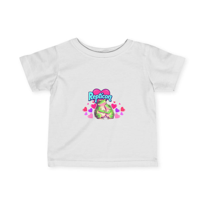 Repticon Infant Fine Jersey Tee w/ Valentine Frogs