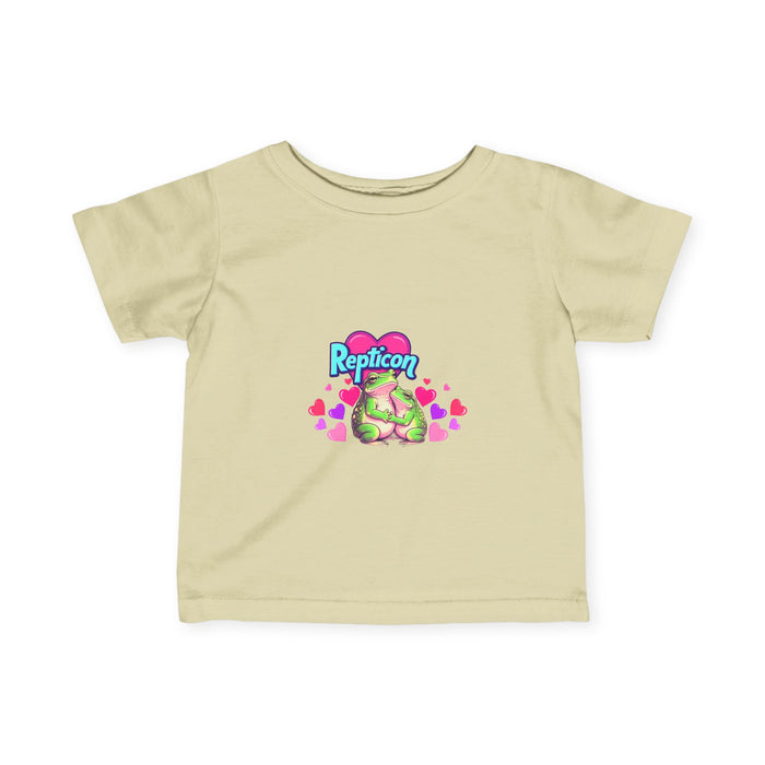 Repticon Infant Fine Jersey Tee w/ Valentine Frogs