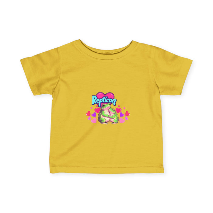Repticon Infant Fine Jersey Tee w/ Valentine Frogs