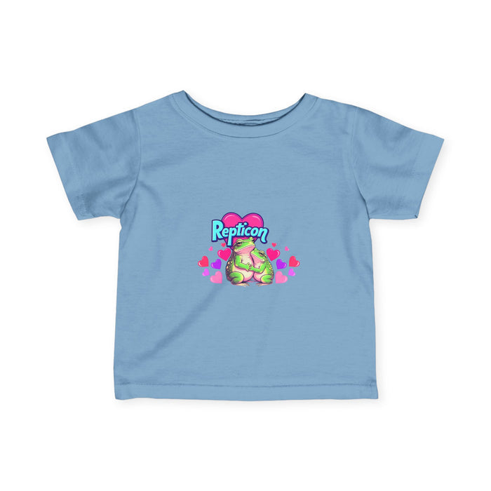 Repticon Infant Fine Jersey Tee w/ Valentine Frogs