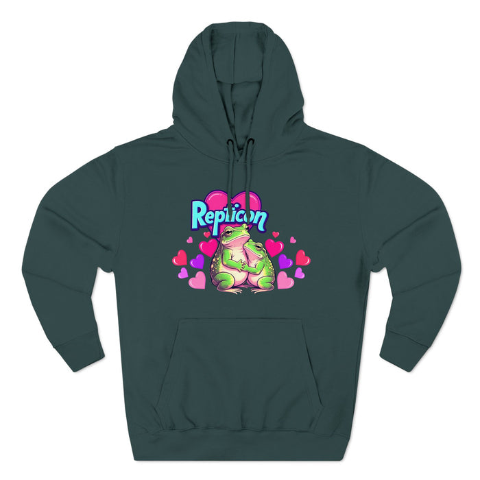 Repticon Three-Panel Fleece Hoodie w/ Valentine Frogs