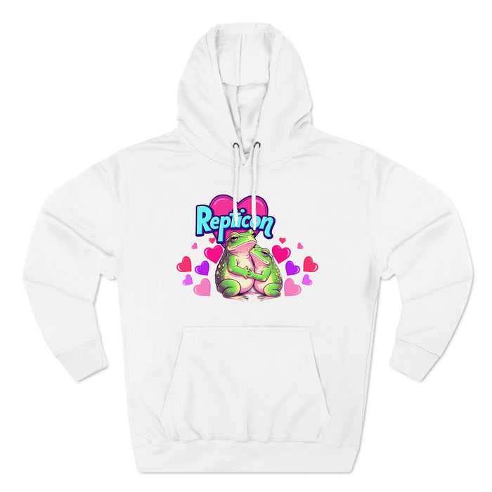 Repticon Three-Panel Fleece Hoodie w/ Valentine Frogs