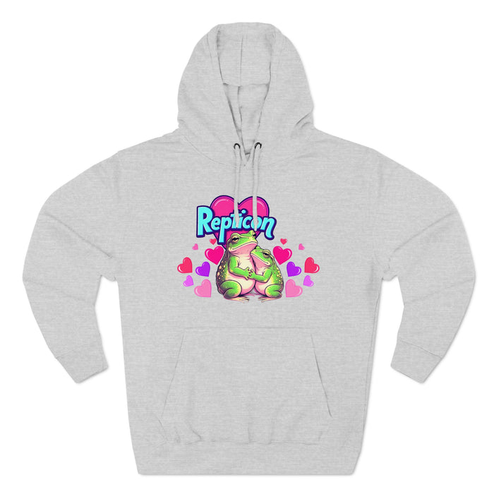 Repticon Three-Panel Fleece Hoodie w/ Valentine Frogs