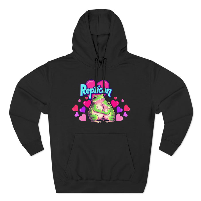 Repticon Three-Panel Fleece Hoodie w/ Valentine Frogs