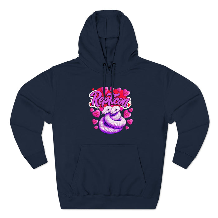 Repticon Three-Panel Fleece Hoodie w/ Valentine Snakes
