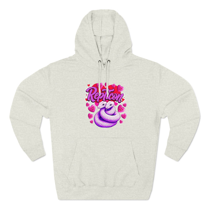 Repticon Three-Panel Fleece Hoodie w/ Valentine Snakes