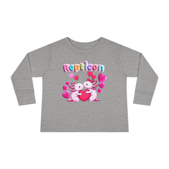 Repticon Toddler Long Sleeve Tee w/ Valentine Axolotls