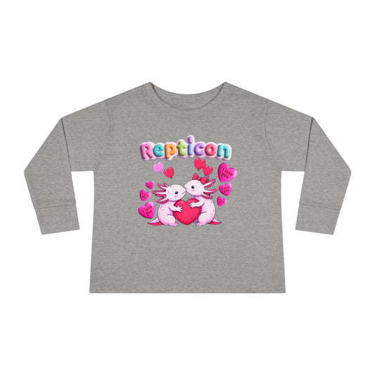 Repticon Toddler Long Sleeve Tee w/ Valentine Axolotls