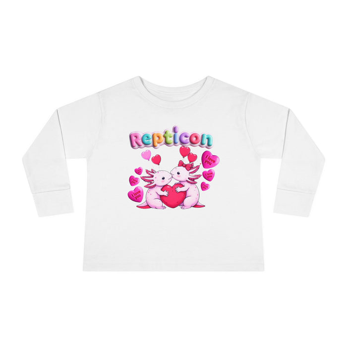 Repticon Toddler Long Sleeve Tee w/ Valentine Axolotls