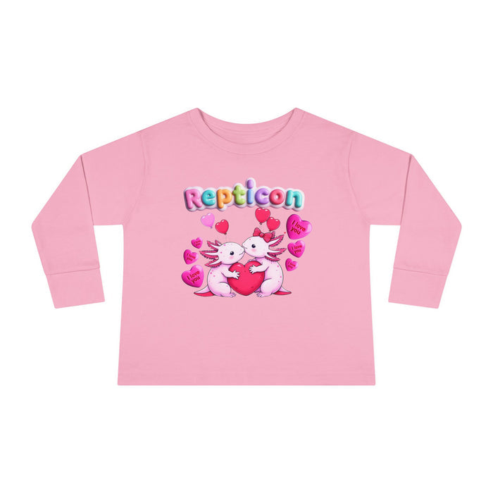 Repticon Toddler Long Sleeve Tee w/ Valentine Axolotls