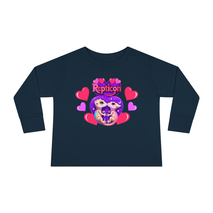 Repticon Toddler Long Sleeve Tee w/ Valentine Crested Geckos