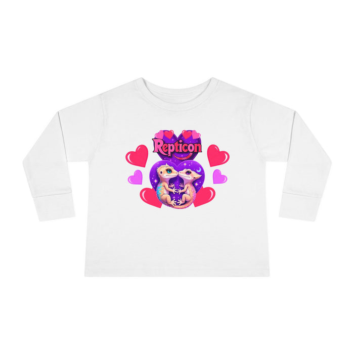 Repticon Toddler Long Sleeve Tee w/ Valentine Crested Geckos