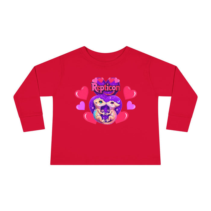 Repticon Toddler Long Sleeve Tee w/ Valentine Crested Geckos