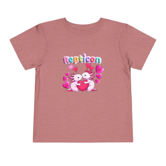 Repticon Toddler Short Sleeve Tee w/ Valentine Axolotls