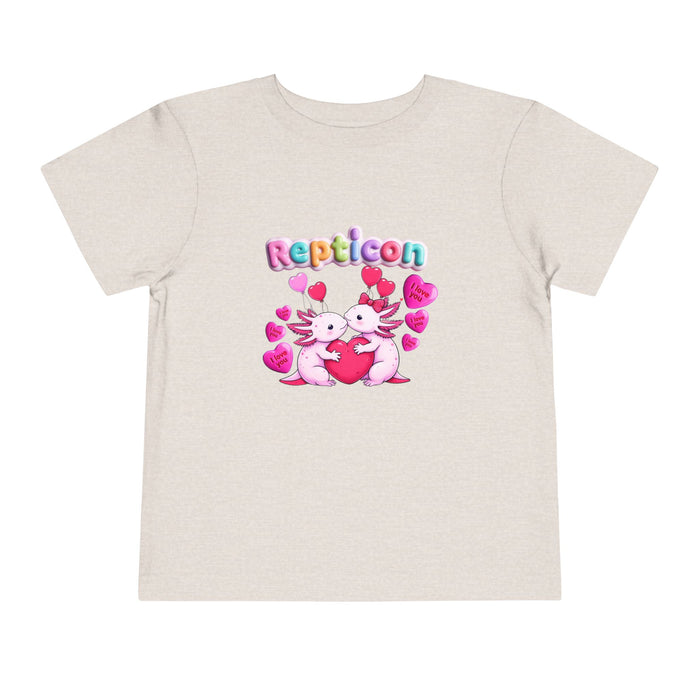 Repticon Toddler Short Sleeve Tee w/ Valentine Axolotls