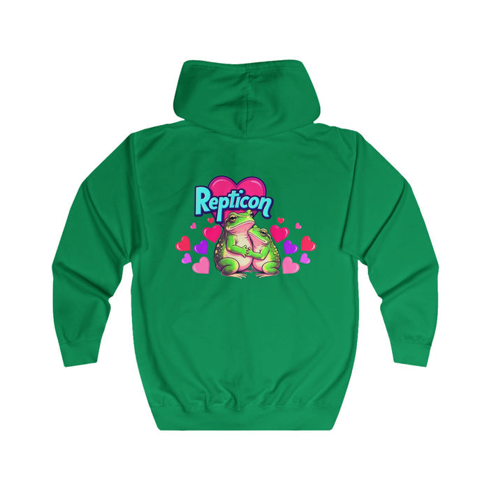 Repticon Unisex Full Zip Hoodie w/ Valentine Frogs
