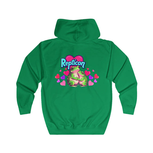 Repticon Unisex Full Zip Hoodie w/ Valentine Frogs