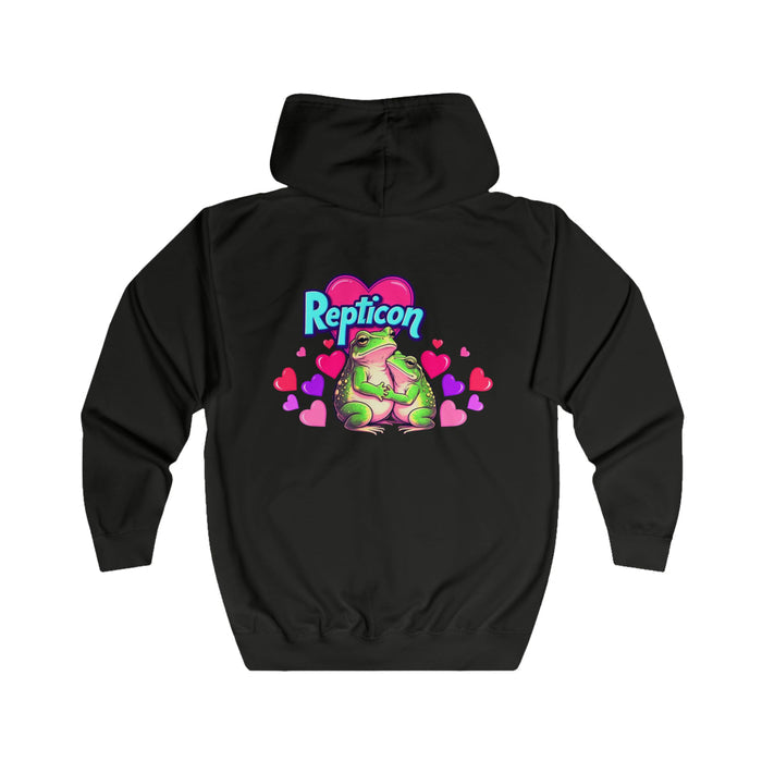 Repticon Unisex Full Zip Hoodie w/ Valentine Frogs