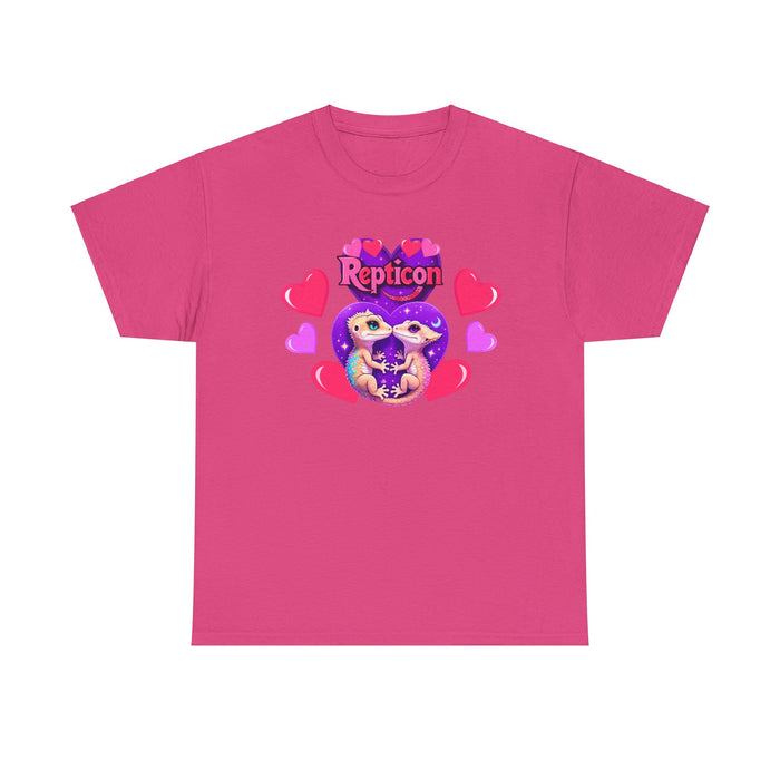 Repticon Unisex Heavy Cotton Tee w/ Valentine Crested Geckos