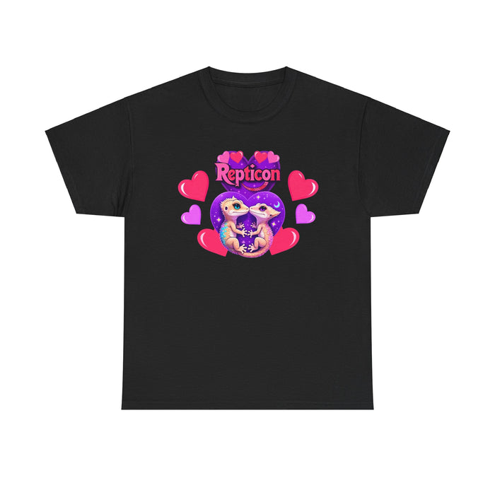 Repticon Unisex Heavy Cotton Tee w/ Valentine Crested Geckos
