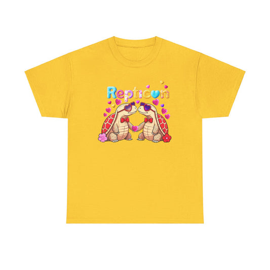 Repticon Unisex Heavy Cotton Tee w/ Valentine Tortoises