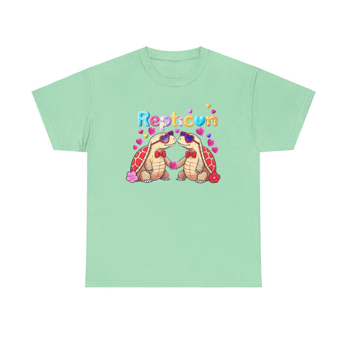 Repticon Unisex Heavy Cotton Tee w/ Valentine Tortoises