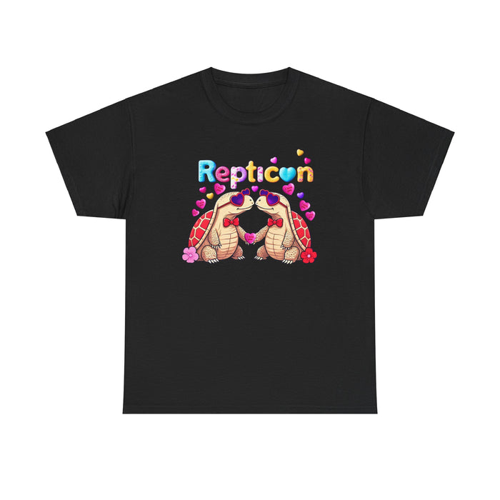 Repticon Unisex Heavy Cotton Tee w/ Valentine Tortoises