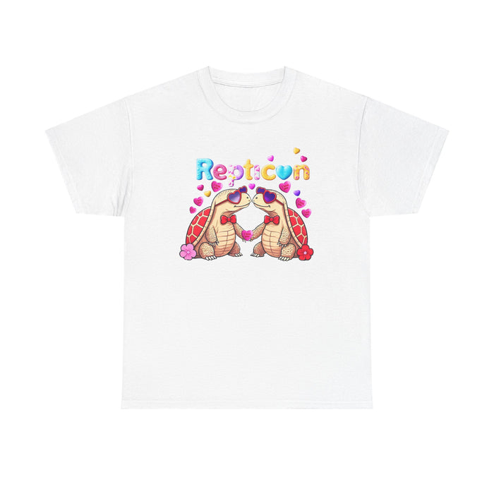Repticon Unisex Heavy Cotton Tee w/ Valentine Tortoises