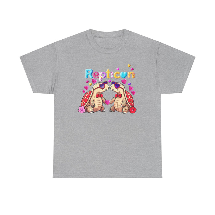 Repticon Unisex Heavy Cotton Tee w/ Valentine Tortoises