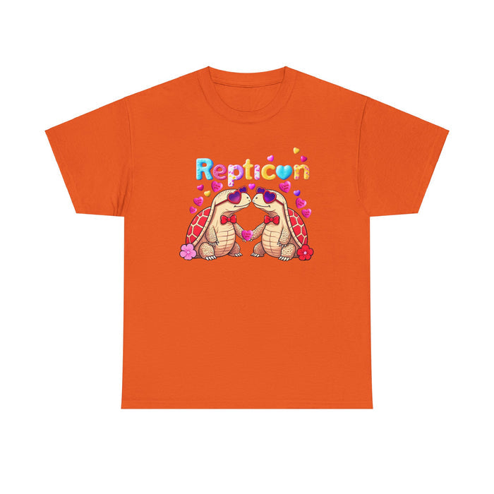 Repticon Unisex Heavy Cotton Tee w/ Valentine Tortoises