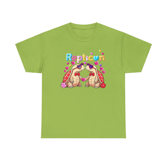 Repticon Unisex Heavy Cotton Tee w/ Valentine Tortoises