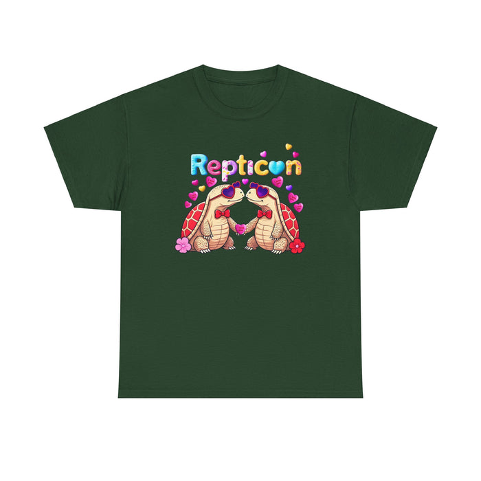 Repticon Unisex Heavy Cotton Tee w/ Valentine Tortoises